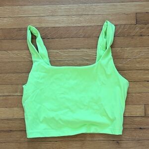 Neon Green/Yellow Workout Crop Top